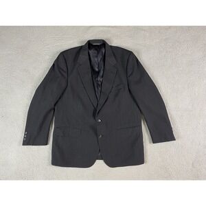 Christian Dior Suit Jacket 46 R Gray Wool Striped Luxury Designer Sport USA